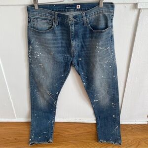 Men’s Levi's Slim Taper Jeans with DIY Paint Splatter